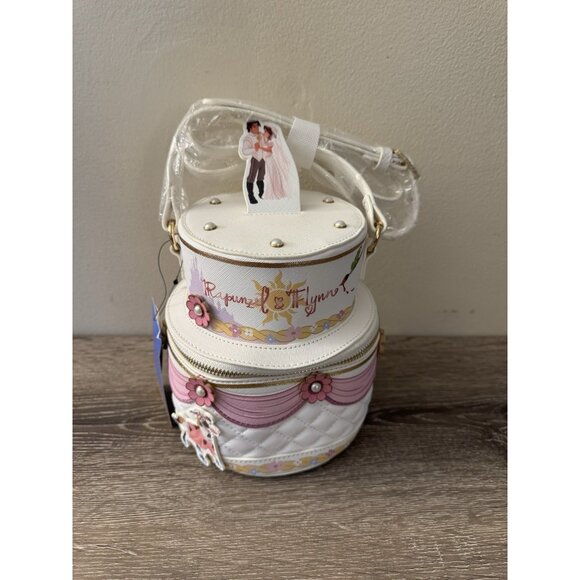 Danielle Nicole x Disney Rapunzel & Flynn Tangled Wedding Cake Crossbody C30 - Picture 1 of 6
